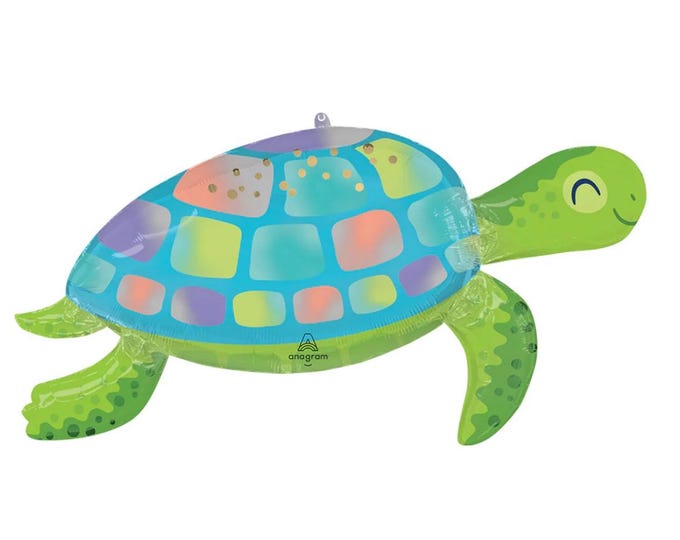 Turtle Balloon | Turtle Party Decor | Pool Birthday Party Decor | Beach Birthday Party Decor | Under The Sea Balloons | Photo Props