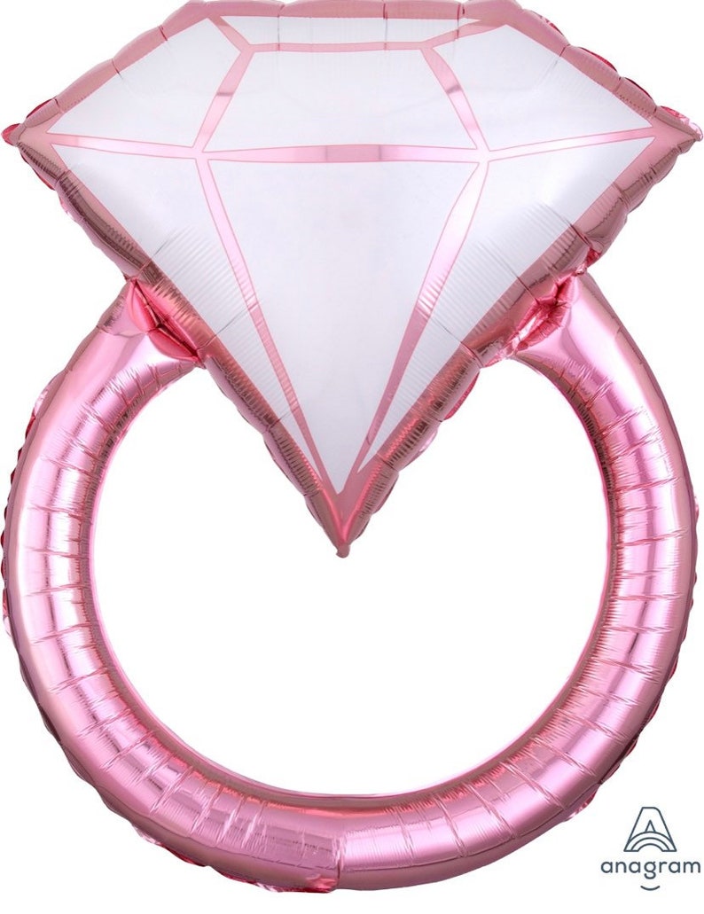 Rose Gold Diamond Ring Balloon Rose Gold Bridal Shower Decor Wedding Ring Balloon Photo Prop Rose Gold Bridal Shower Balloons