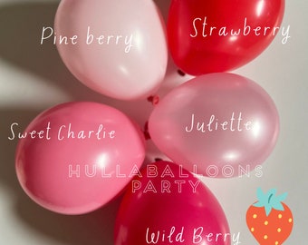 Strawberry Balloons | Berry First Birthday | Little Sweetheart Baby Shower | Valentines Day Balloons | Berry Sweet Birthday