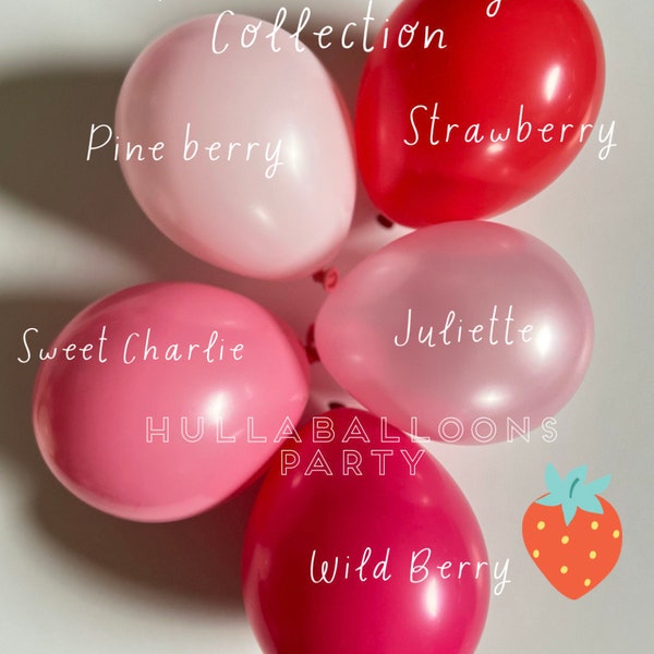 Strawberry Balloons | Berry First Birthday | Little Sweetheart Baby Shower | Valentines Day Balloons | Berry Sweet Birthday