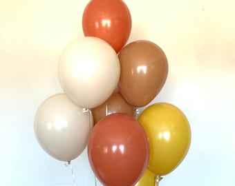 Boho Rainbow Balloons | Burnt Orange Balloons | Fall Bridal Shower | Fall Baby Shower Decor | Boho Birthday Balloons | Fall Harvest Balloons