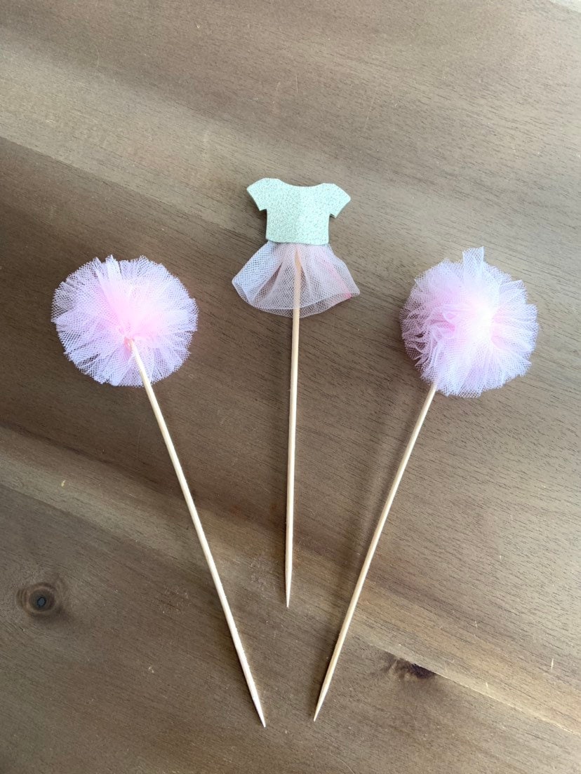 Tutu Cute Cake Toppers Princess Cake Toppers Ballerina Party Decor