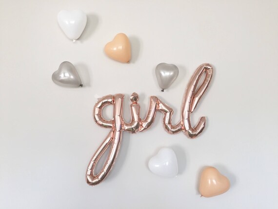 rose gold balloons baby shower