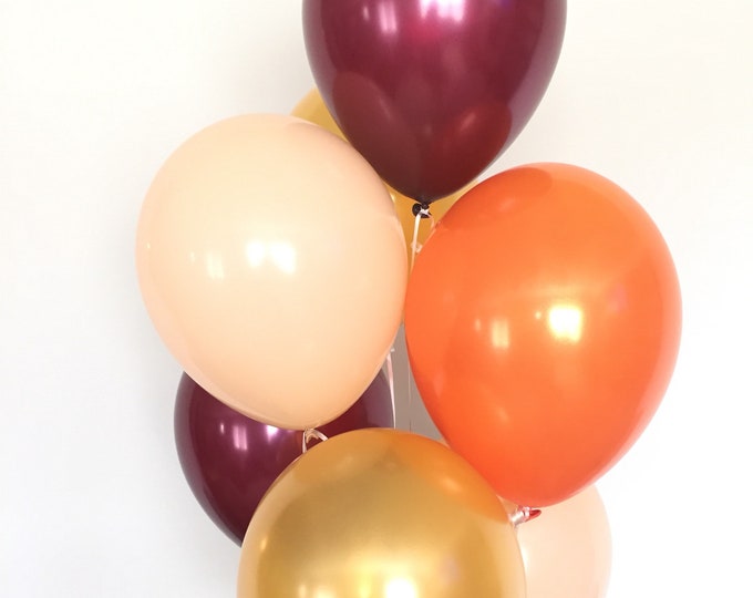 Blush and Burgundy Balloons | Fall Balloons | Little Pumpkin Balloons | Little Pumpkin Baby Shower Decor | Fall Bridal Shower Decor