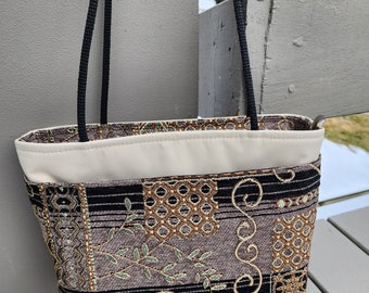 RTS~CindysCreativeBagsVT~Maggie~Purse~Tote~Bag~Custom~Handmade in VT~Zippered Closure~Pocketbook~Handbag~