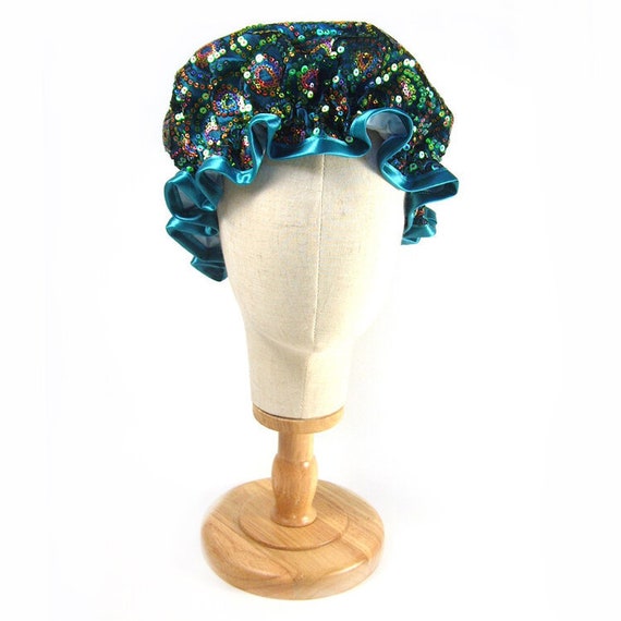Glamorous Yet Functional Handmade Sequined Shower Hat