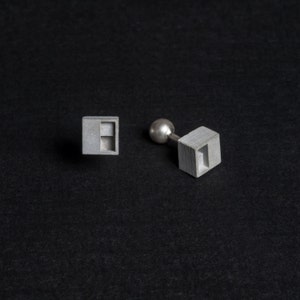 Brutalist Beton Manschettenknöpfe Beton Schmuck Architektonisches Zubehör für Männer Geschenk für Architekten Manschettenknöpfe #1