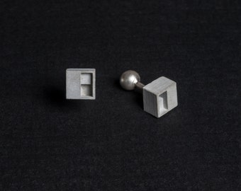 Brutalist Concrete Cubist Cufflinks Concrete Jewelry Architectural Accessories for Men Gift For Architect Cufflinks #1