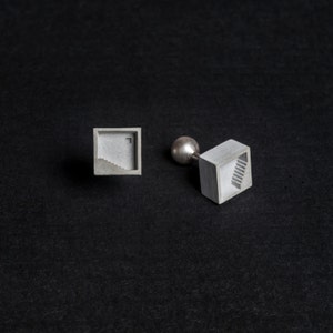 Concrete Formal Cufflinks Miniature Architectural Concrete jewelry And Accessories Gift for Architect Elements 3 image 2