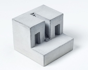 Spaces House # 8 Architecture model Concrete Architect Gift Miniature Brutalist Sculpture home Decor