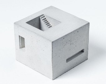 Spaces House # 6 Architecture model Concrete Architect Gift Miniature Brutalist Sculpture home Decor Solid Cement house