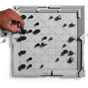Arena | Concrete Modern Chess Set Beton Brutalism inspired Unique chess set Beton Concrete Chess set handmade