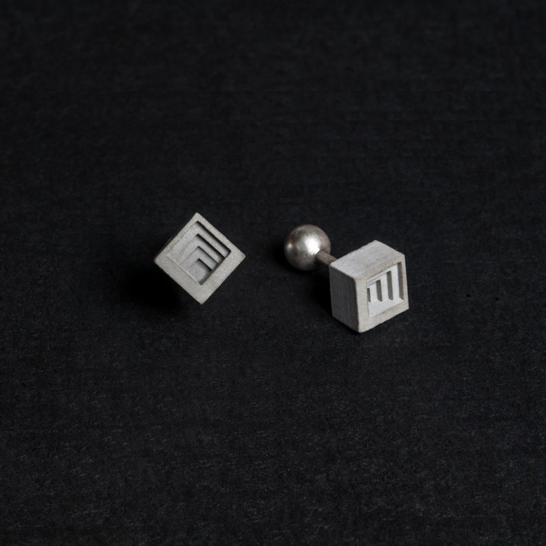 Micro Concrete Cuff Links #4 ELEMENTS Collection