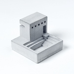 Spaces House # 5 Architecture model Concrete Architect Gift Miniature Brutalist Sculpture home Decor Zen Spaces collection