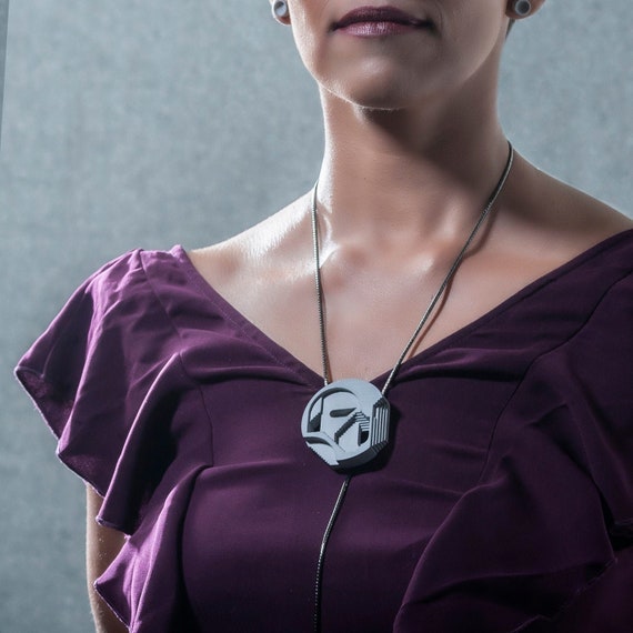 Chimera #2 Brutalist Necklace Cement Concrete Necklace Brutalist Statement Necklace for Architect Gift
