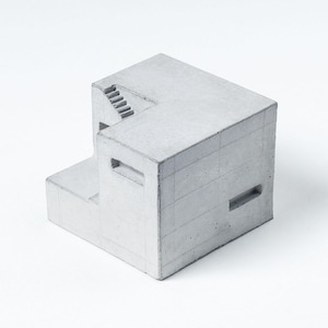 Spaces House 9 Architecture model Concrete Architect Gift Miniature Brutalist Sculpture home Decor home and office decor image 5