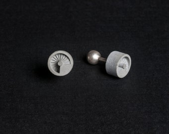 Architectural Cufflinks #9 Mens Acessories for Formal Occasions Concrete Jewelry Spiral Staircase Gift for Architect