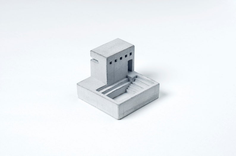 Spaces Set of Nine Concrete Architecture Model Concrete Brutalist Sculpture Beton Miniature world For Architect gift image 8