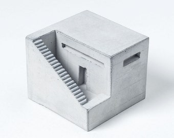 Spaces House # 1 Modèle d'architecture Béton Sculpture brutaliste Minimalisme inspiré Architecte Cadeau