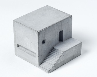 Spaces House # 7 Architecture model Concrete Architect Gift Miniature Brutalist Sculpture home Decor