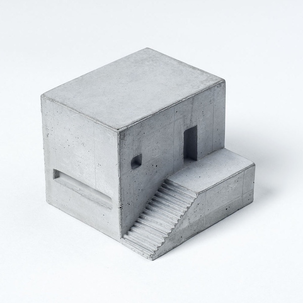 Spaces House # 7 Architecture model Concrete Architect Gift Miniature Brutalist Sculpture home Decor