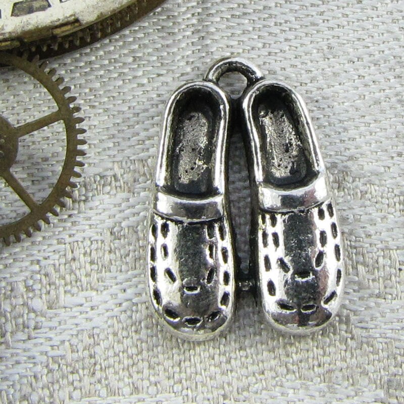 1 or 4 Wooden Shoes Clogs Clog Charms Fashion Charms Etsy