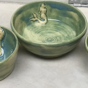 Mermaid, pottery, bowl