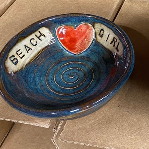 Beach girl trinket bowl