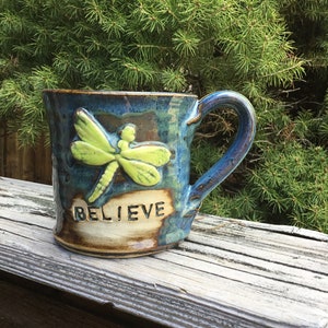Dragonfly believe mug-to honor jeff