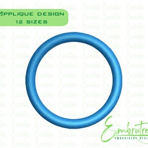 Circle Applique Design, Circle Embroidery File, Circle Monogram, Circle Outline, Circle Border, Round Shape, Machine Embroidery Designs