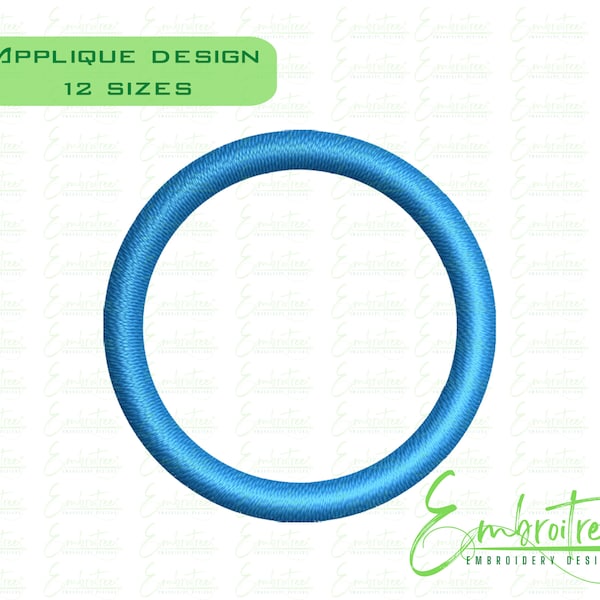 Circle Applique Design, Circle Embroidery File, Circle Monogram, Circle Outline, Circle Border, Round Shape, Machine Embroidery Designs