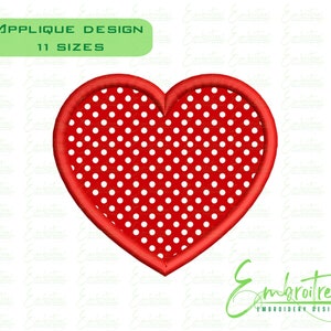 Heart Applique Design, Heart Embroidery File, Machine Embroidery Designs, Love Applique, Valentine Heart