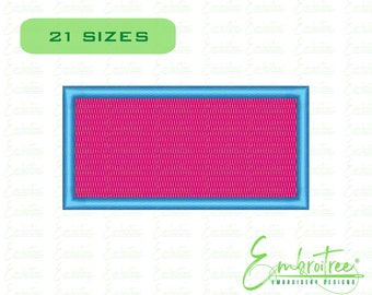 Rectangle Embroidery Design, Rectangle Embroidery File, Rectangle Shape Embroidery Design, Machine Embroidery Designs, Filled Embroidery
