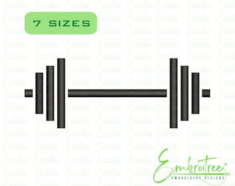 Barbell Embroidery Design Dumbbell Machine Embroidery Download Gymnastic Embroidery Pes File