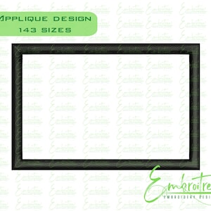 Rectangle Applique Design Machine Embroidery Rectangle Frame Applique Rectangle Embroidery Design Rectangle Outline Embroidery File Download