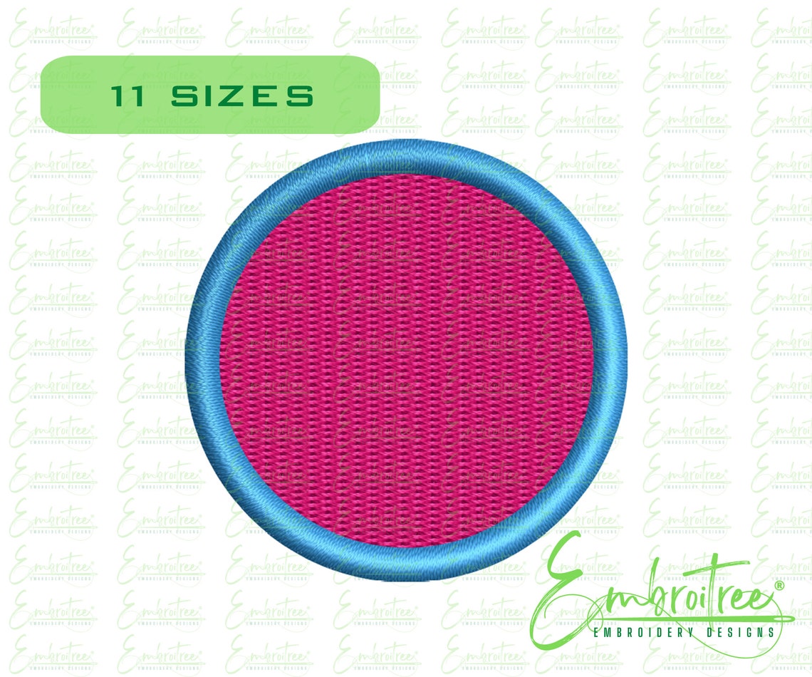 Circle Embroidery Design Machine Embroidery Designs Filled Etsy