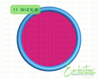 Circle Machine Embroidery Design, Round Shape Embroidery File