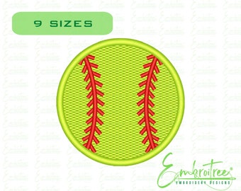 SOFTBALL EMBROIDERY DESIGNS - Machine Embroidery Softball - Softball Pattern - Instant Download