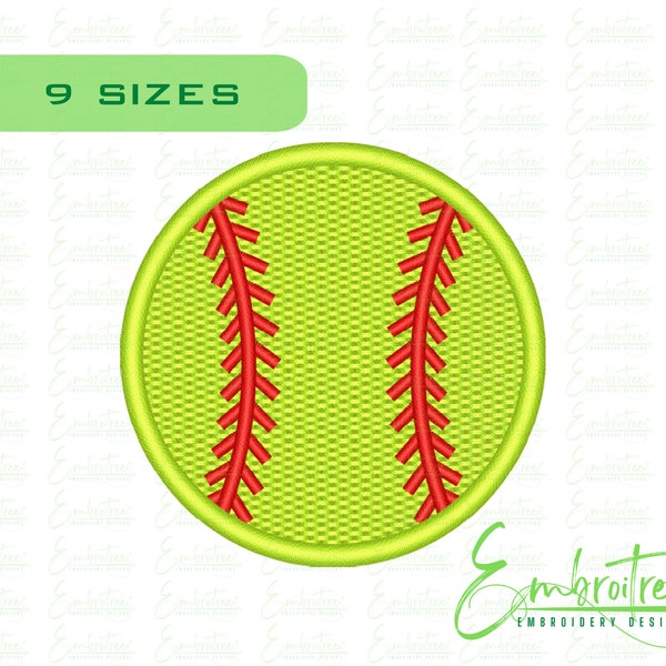 SOFTBALL EMBROIDERY DESIGNS - Machine Embroidery Softball - Softball Pattern - Instant Download