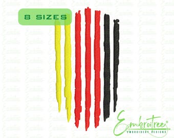 Distressed German Flag Embroidery Design, Patriotic Machine Embroidery File, Germany Flag, Digital Download