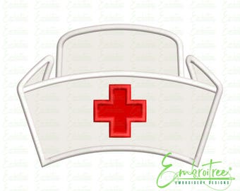 Nurse Hat Applique Design, Nurse Machine Embroidery File, Medical Monogram, Hospital, Doctor