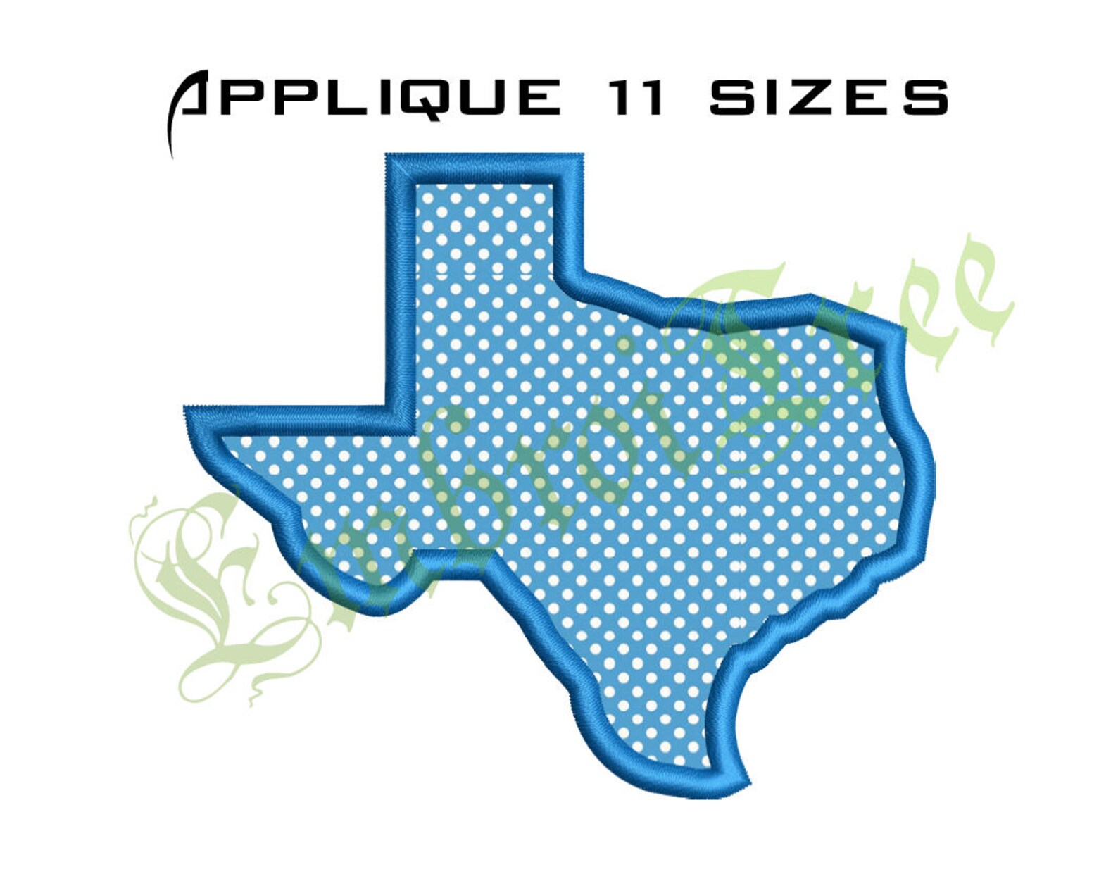 Texas Applique Design State Texas Applique Embroidery File Etsy