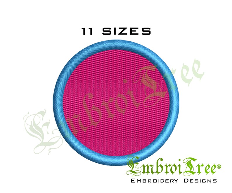 Circle Embroidery Design Machine Embroidery Designs Filled Etsy