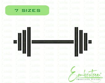 Barbell Embroidery Design Dumbbell Machine Embroidery Download Gymnastic Embroidery Pes File