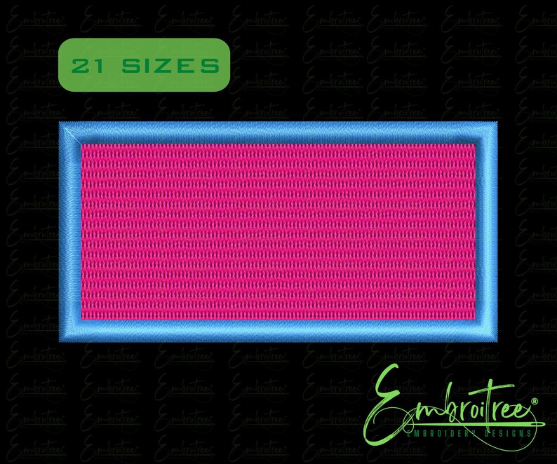 Rectangle Embroidery Design, Rectangle Embroidery File, Rectangle Shape ...