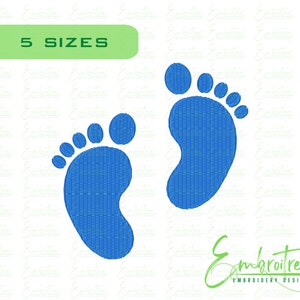 Baby Feet Embroidery Design, Newborn Embroidery, Machine Embroidery File, Baby Footprint, Cute Baby, Baby Boy, Baby Girl, Birth Announcement