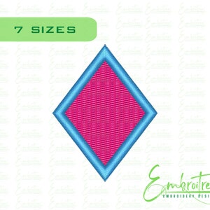 Raute Stickdatei, Raute Form, Stickmuster, Maschinenstickerei, Stickerei Download