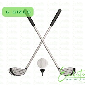 Golf Club Embroidery Design, Sports Embroidery File, Machine Embroidery, Golf Embroidery Design, Embroidery Pattern