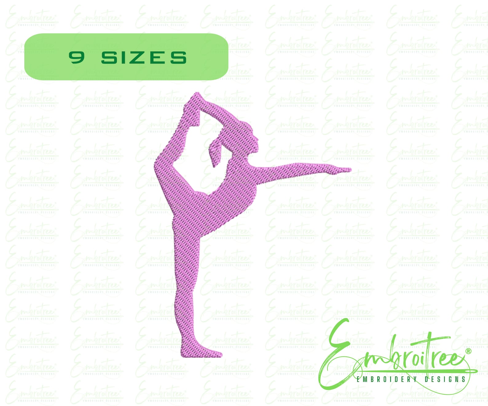 Gymnastics Embroidery Design Machine Embroidery Gymnastics Etsy