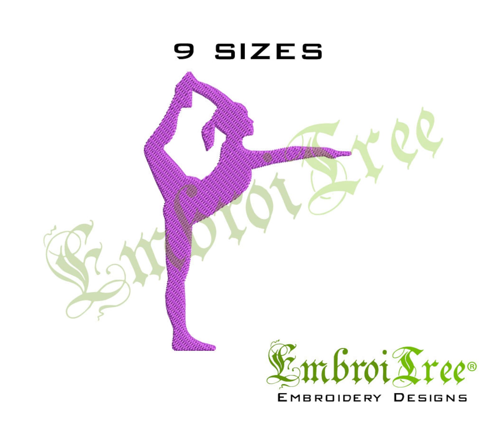 Gymnastics Embroidery Design Machine Embroidery Gymnastics Etsy